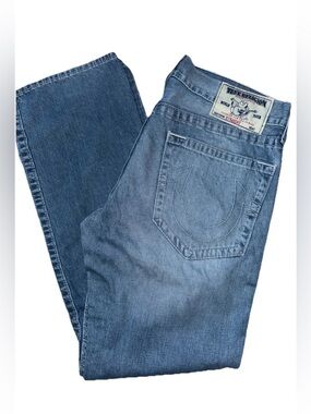 True Religion Men’s Blue Straight Leg Denim Jeans
